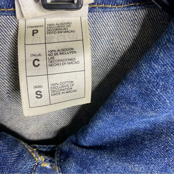 Y2K Looney tunes Tweety denim embroidered jacket size S - Picture 4 of 10